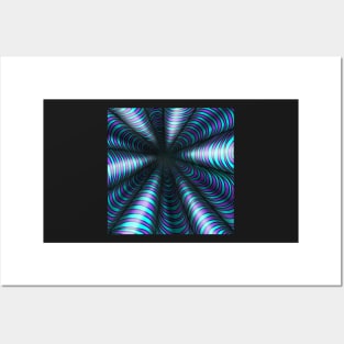 Happy Blue Optical Illusion Posters and Art